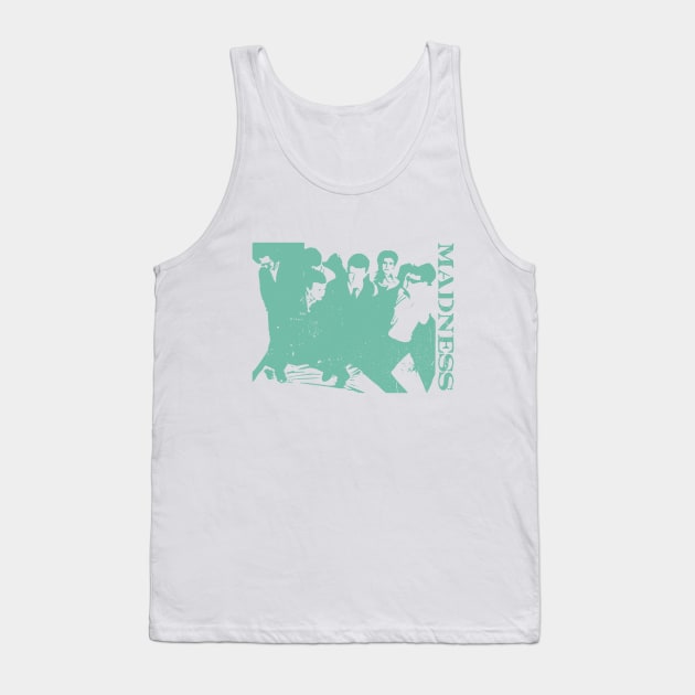 Madness - Silhouette Retro Mint Green Tank Top by Skate Merch